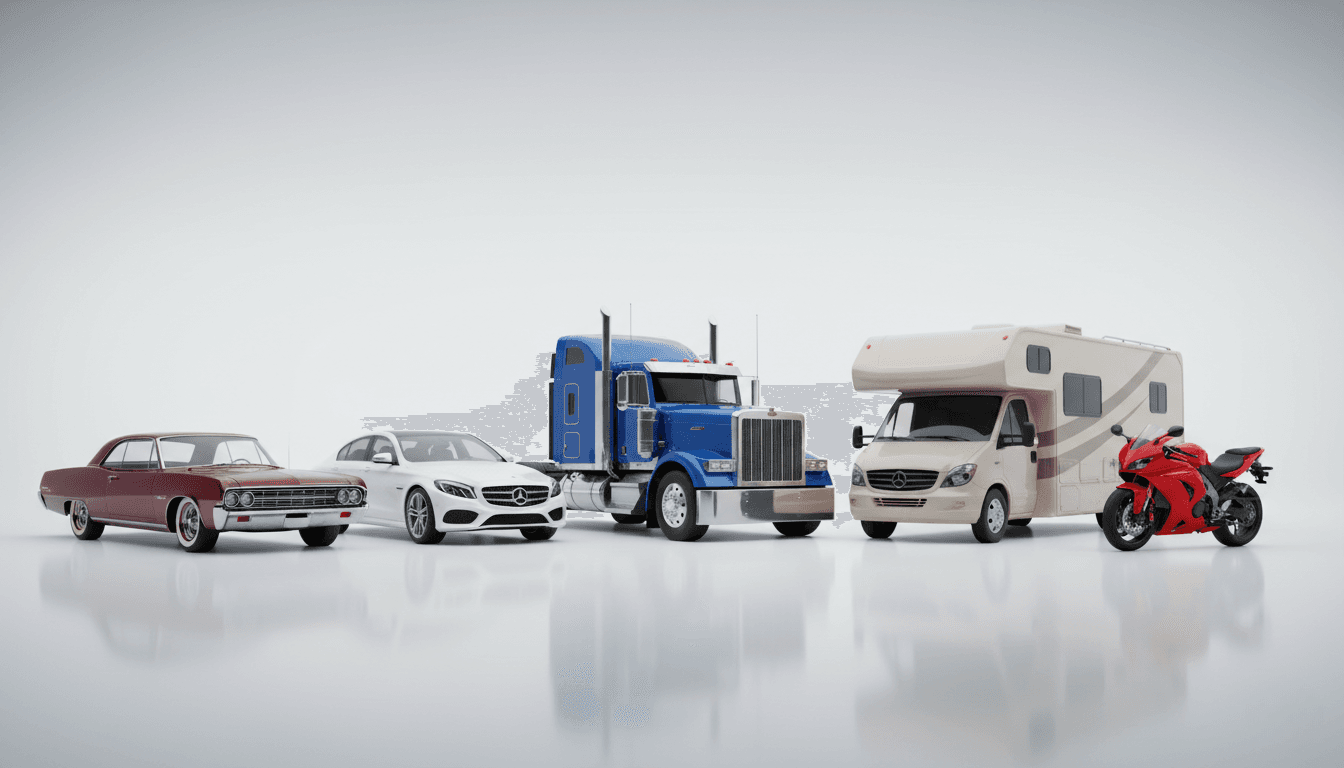 Diversité des véhicules contrôlés : voiture, poids lourd, moto, camping-car, collection