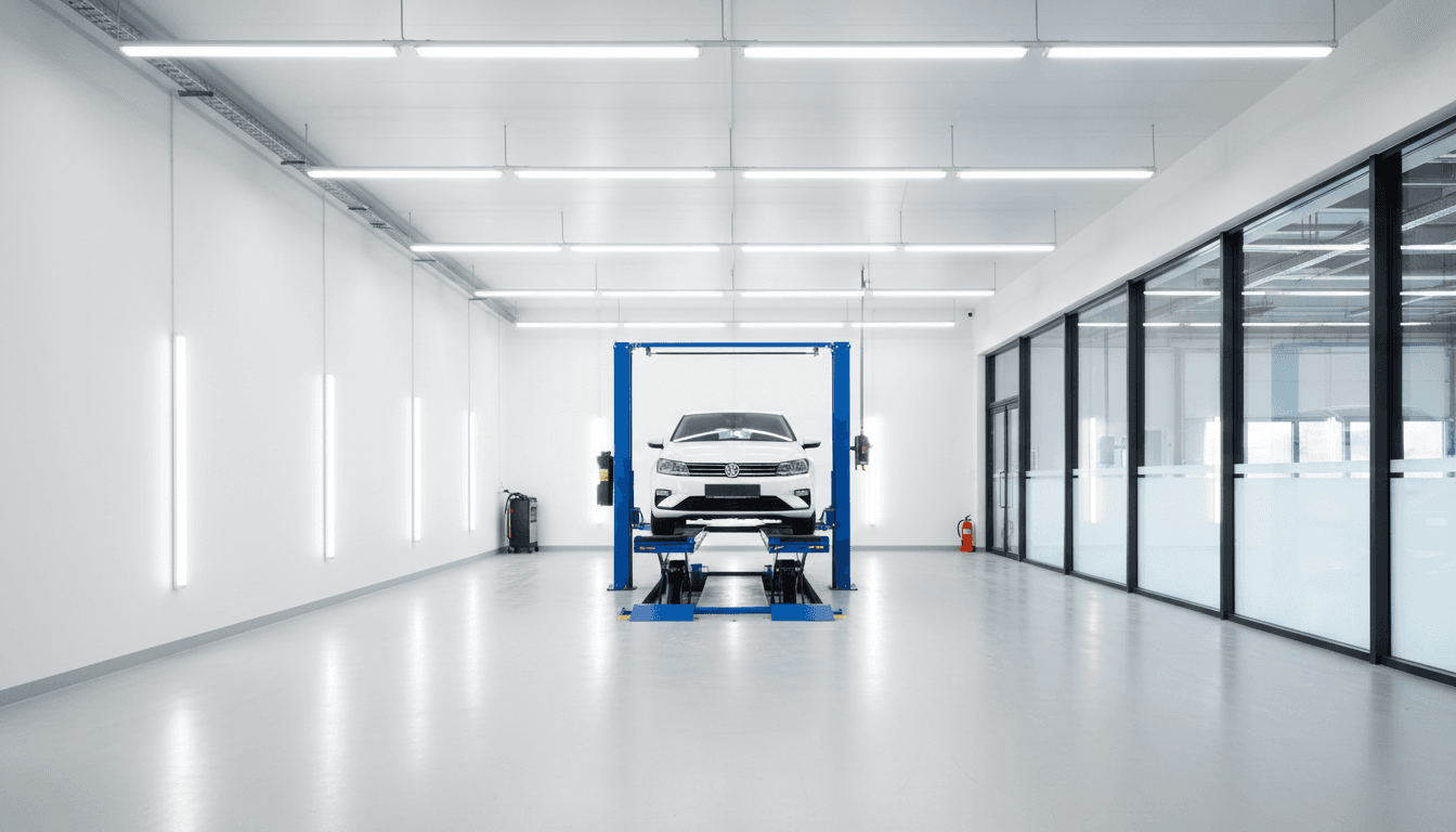 Centre de contrôle technique moderne et lumineux