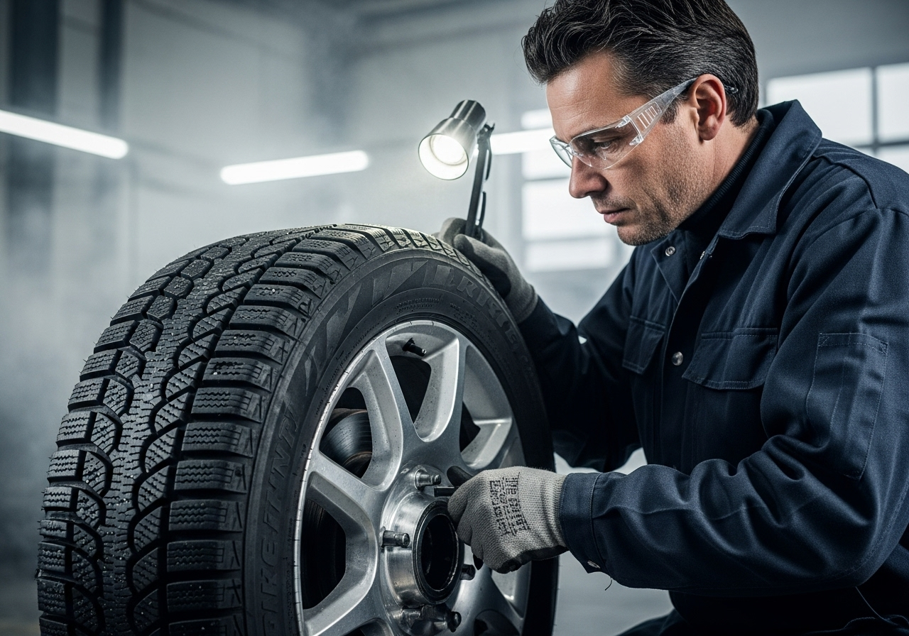 Voiture roulant sur une route enneigée en hiver